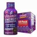 Witamina Energia Mood + Dodatkowa Moc Energy Shot Tropical Berry 48 Pack, 260mg Naturalna kofeina, B- Witaminy, Rhodiola, Rumianek, Mood & Energy Support, Zero cukru, Gluten- Free, Wegan, 1.93 fl oz