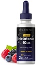 Carlyle Melatonin 10mg Humalog 124; 2 fl oz Płynne Krople Humalog 124; Berry Flavor Humalog 124; dla dorosłych: 124; Non-GMO, Suplement wegetariański
