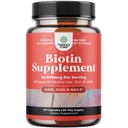 Nature Craft 10000 mcg Pure Biotin Pills for Women Men - Promotes Grubsze i Fuller Hair. Natural Supplement for Shiny Grube włosy wzrost - Wegetariańskie witaminy kapsułki - Get Clear Skóra silne paznokcie
