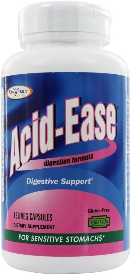 Enzymatic Therapy Acid Ease, receptura spożywcza, 180 kapsułek