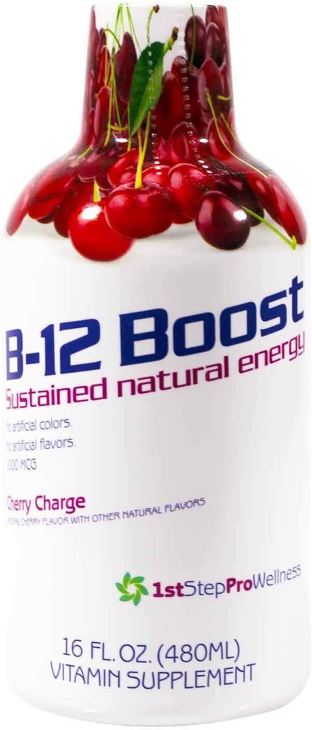 Wysokiej wydajności Fitness INC. 1 krok ciecz B- 12, Charge Cherry, 16 uncji płynów