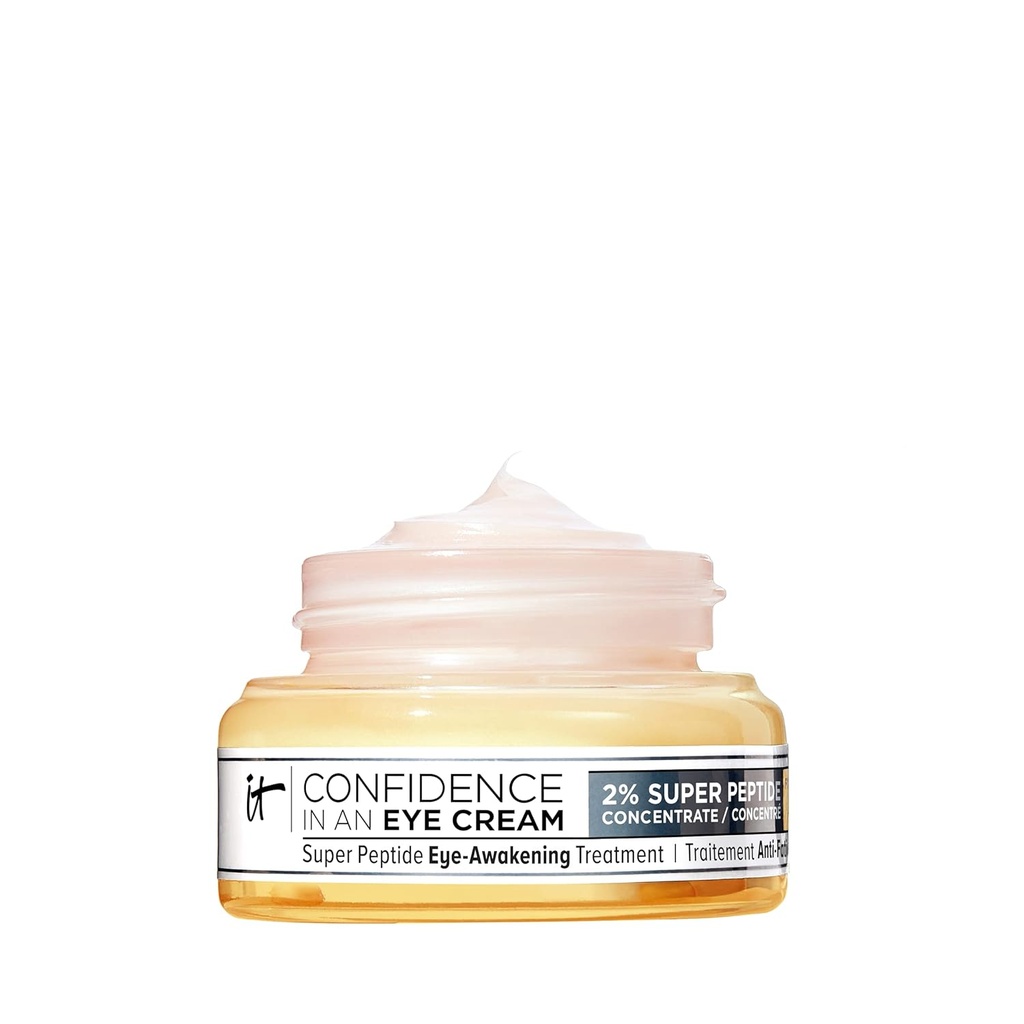 IT Cosmetics Pestide in a Eye Cream - Anti Aging Peptide Eye Cream for Dark Circles & Rotinkles, Lekkie 48 HR Hydration, 2% Super Peptide Concentrat, Gładkie i rozjaśnione Undereye, Wszystkie rodzaje skóry