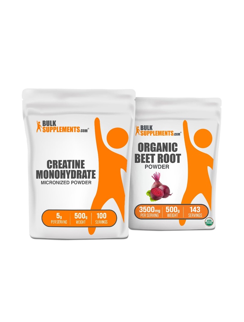 BulkSupplements Creapine + Organic Beet Root Powder 500g Bundle