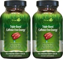 Irwin Naturals Triple- Boost Caffeine- Free Energy - 75 Płynne Soft- żele - Adaptogenetic Daily Energy Support - 2 Pack