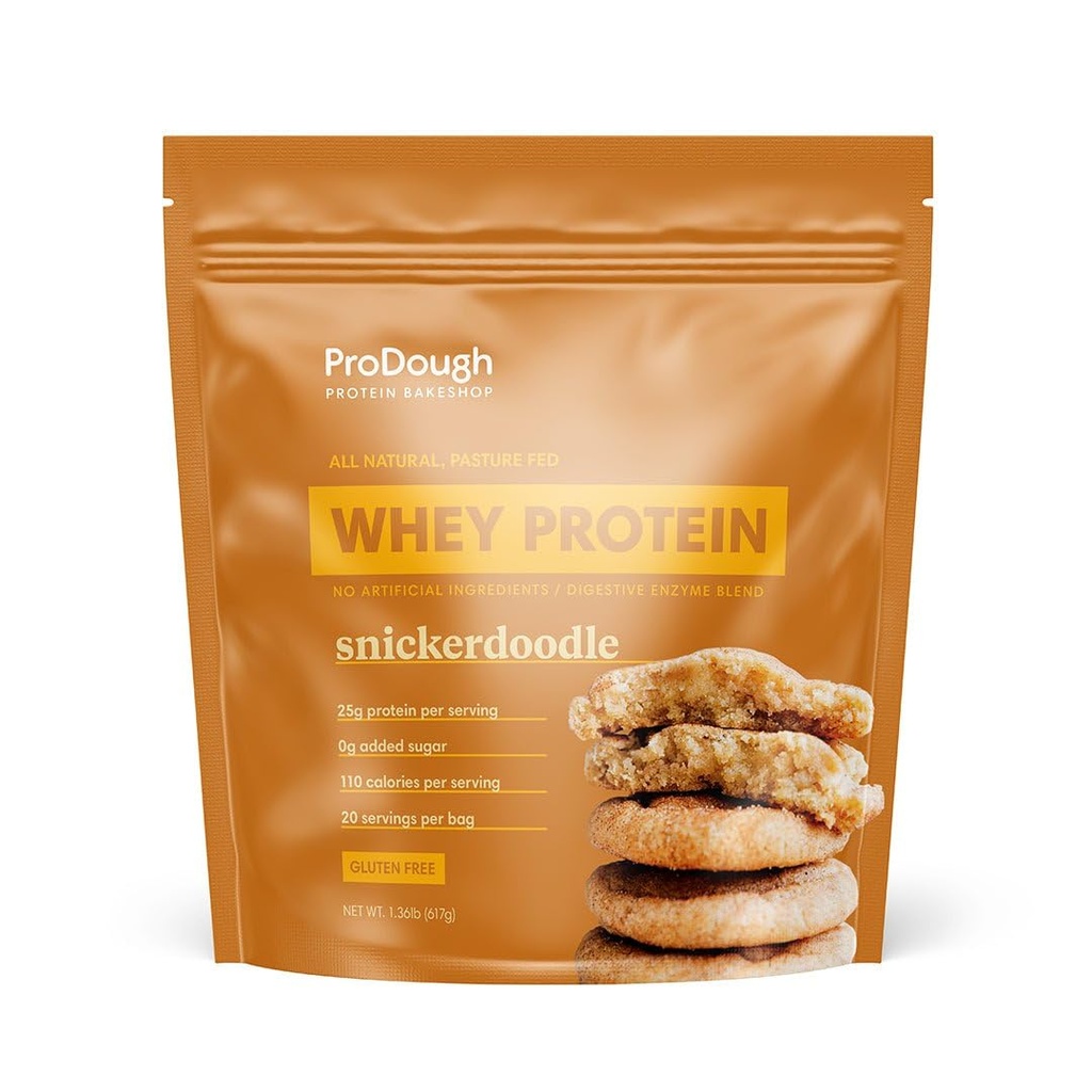 ProDough Gourmet Serwatka Izolacja hydrolizowane białka proszek do shake Mix- Easy Digest Enzym Mieszanka, 25 g białka na serwowanie, Naturalne składniki, Gluten Free, Keto Friendly (Snickerdoodle)