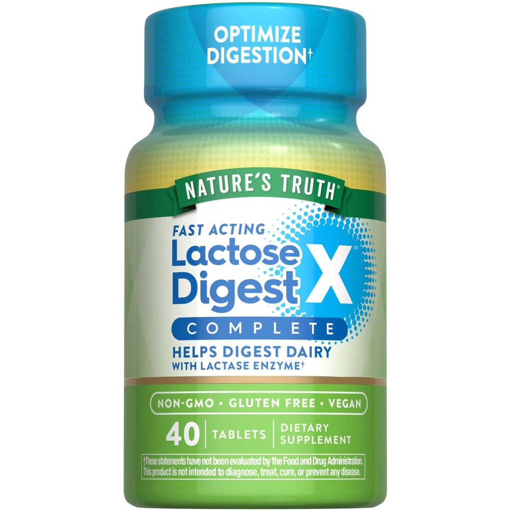 Nature 's Truth Laktoza Dist Pills Szybkie działanie 124; dla dorosłych 124; z Lactase Enzyme British 124; Wegan, Non-GMO & Gluten