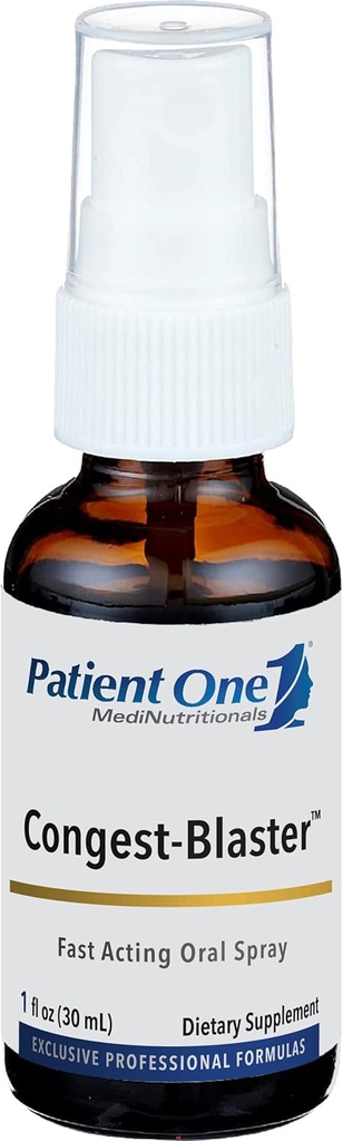 Pacjenta One Congest- Blaster Yellow 124; Suplement do zraszania jamy ustnej dla szybko działającego Sinus i Nasal Support * Yellow 124; z Echinacea, Czosnek, Elderberry i More Velder124; 1 fl oz
