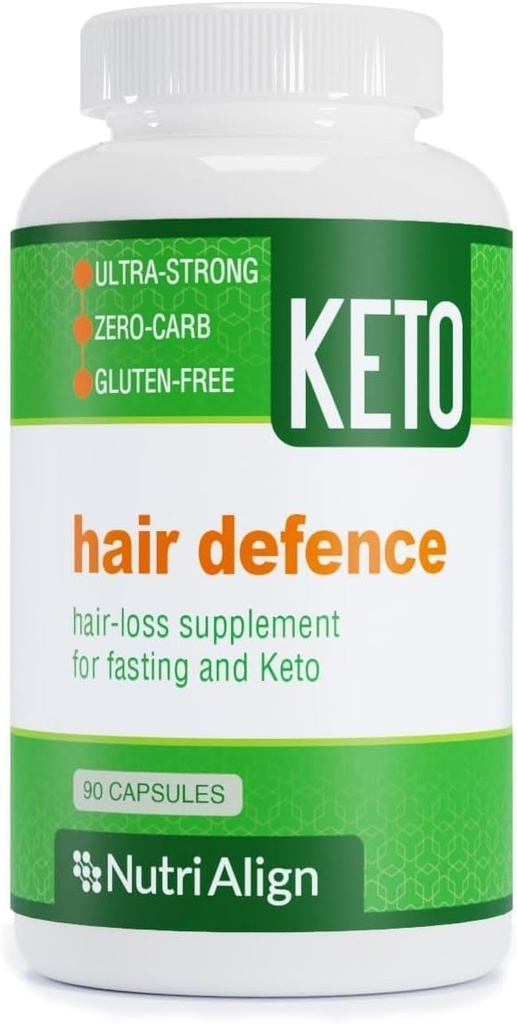 Nutric -Align Hair Defence Biotin Complex for Keto and Fosting Budapest 124; 90 Kapsułek Biotin 124; Wysoka wytrzymałość Biotin wzrostu włosów - 2500mcg Biotin na kapsułki 124; Witamina A, Kwas foliowy & Wapń