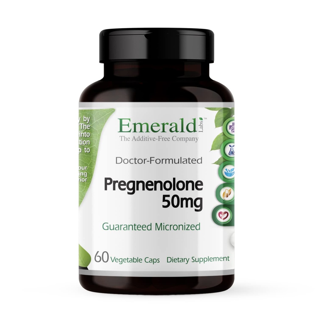 AMERRALD LABS ciąża 50mg - Premium Wellness Suplement pomóc zdrowie mózgu, immunologiczne wsparcie i równowagi hormonalnej - bez glutenu - 60 Kapsułki warzyw (30- Day Supply)