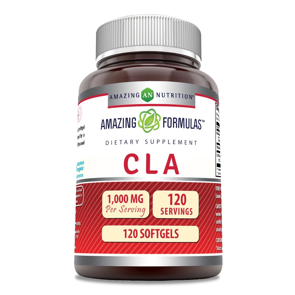 Amazing Formulas CLA Amino Acid Supplement Amend124; 1000 Mg per Serving Amend124; Softgels Amend124; Non-GMO Amend124; Gluten- Free Amend124; Made in USA (1 Pack, 240 Count)
