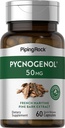 Piping Rock Pycnogenol Supplement Supplement 124; 50 mg 124; 60 Kapsułek 124; Ekstrakt French Maritime Pine Bark Extract 124; Pinus Pinaster dla mężczyzn i kobiet 124; Non-GMO, Gluten Free