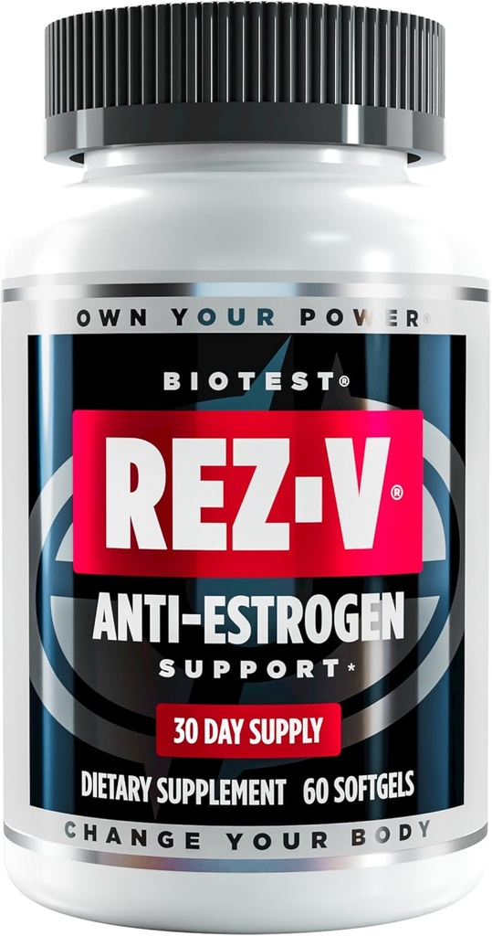 Biotest Rez- V - Wysoka Absorpcja Resveratrol do Anty- Estrogen Support + Zdrowie komórkowe - 60 Softgels