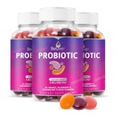 BeLive Gummies Probiotyczne - Probiotyki z 5 Miliard CFU na zdrowie pokarmowe, Mężczyźni, Kobiety i Dzieci Suplementy Probiotyczne dla wsparcia immunologicznego, Cukier wolny & Wegan - Blueberry, Truskawka i Pomarańcza 124; 3- Pack