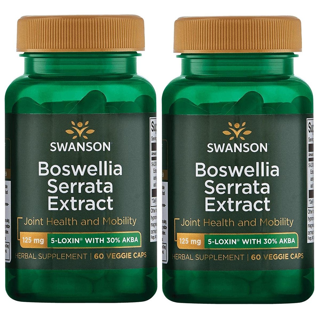 Swanson Boswellia Serrata Extract 125 mg 60 Veg Caps (2 opakowania)