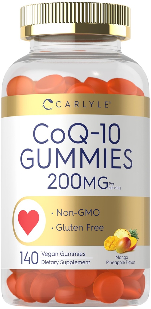 Carlyle CoQ10 200 mg Gummies ↓ 124; 140 Hrabia ↓ 124; Mango Ananas Flavor ↓ 124; Vegan, Non-GMO, Gluten