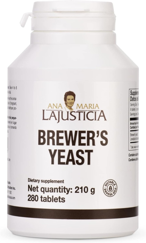 Ana Maria Lajusticia - Yeast BREWER - Źródło witamin, Heart Health i zdrowej trawienia - 70 Dni leczenia Pack. Cukier wolny & Wegan Friendly.