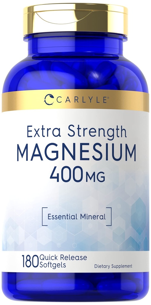 Carlyle Magnez Oxide 400mg; 180 Softgeli 124; Essential Mineral Wedding 124; Non-GMO i Gluten Free Supplement