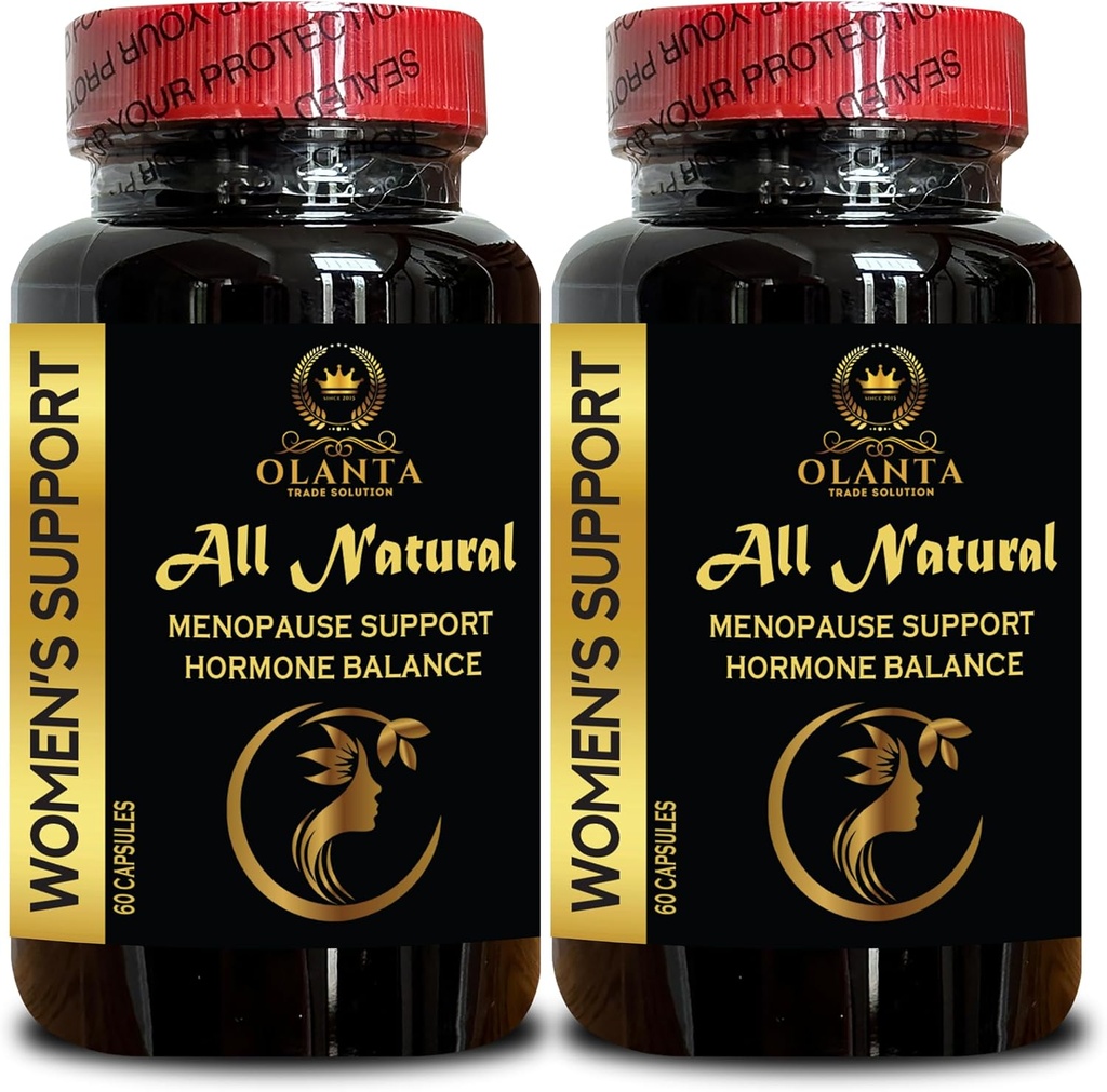 Menopause Support Supplement - Support Hormone Balance for Women Natural Supplement, Supplement for Hot Flashes, Herbal Complex with Black Cohosh, Antioxidant Rich - 2 Bottles 120 Capsules