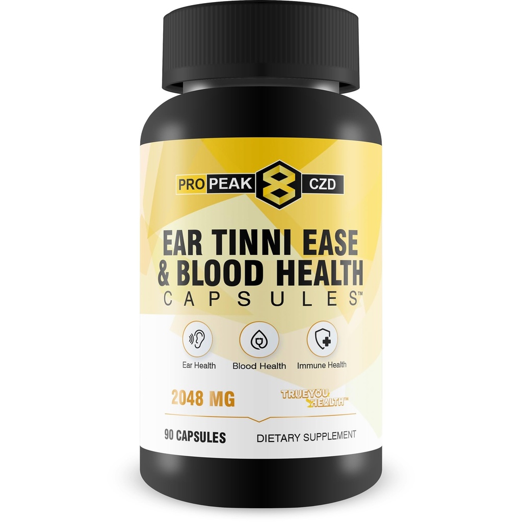 Naturalny szum w uszach Ulga w uszach Tinnie Ease Immune Boost - Nasza najlepsza ulga w uszach szum w uszach Ringing Ears Immune Supplement Supplement - Blood Booster - Ear Health - Immune Boost Blood Builder Blood Health Pills