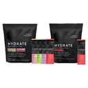 Zakłady sportowe Hydrate Electrolytes Combo Pack - Wolny od cukru i naturalnie pachnący witaminami, minerałami i wodą kokosową - Pomaga w nawadnianiu - 32 Pakiety - Cherry Pomegranate Dominant Flavor
