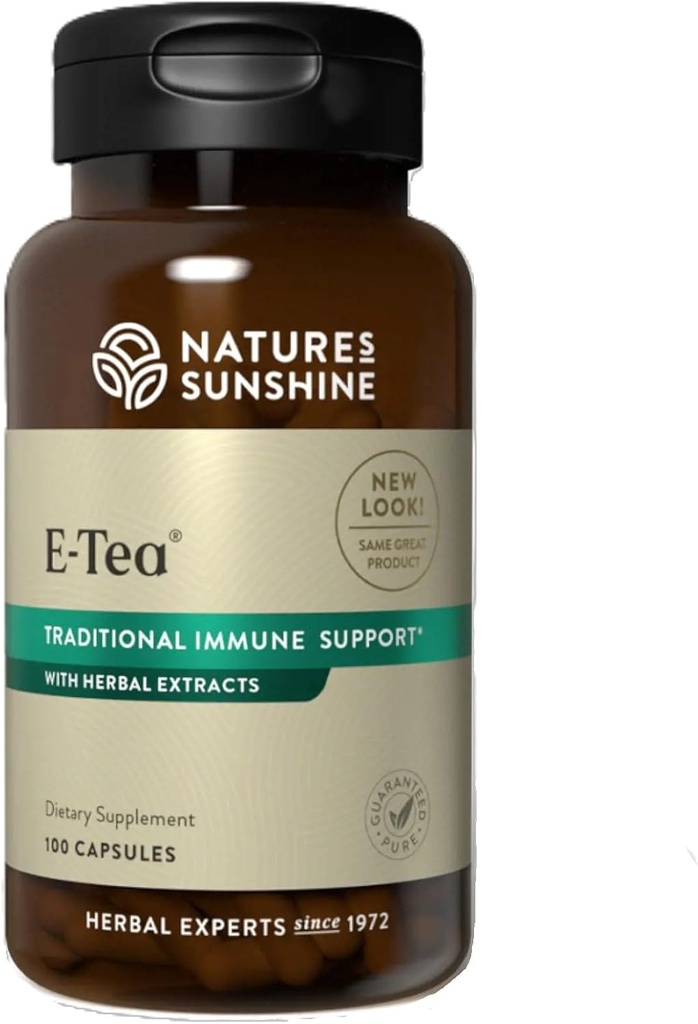 Nature 's Sunshine E- Tea Kapsułki (100 Hrabia), Kapsułka wersja Essiac Tea wspierać immunologiczne zdrowie