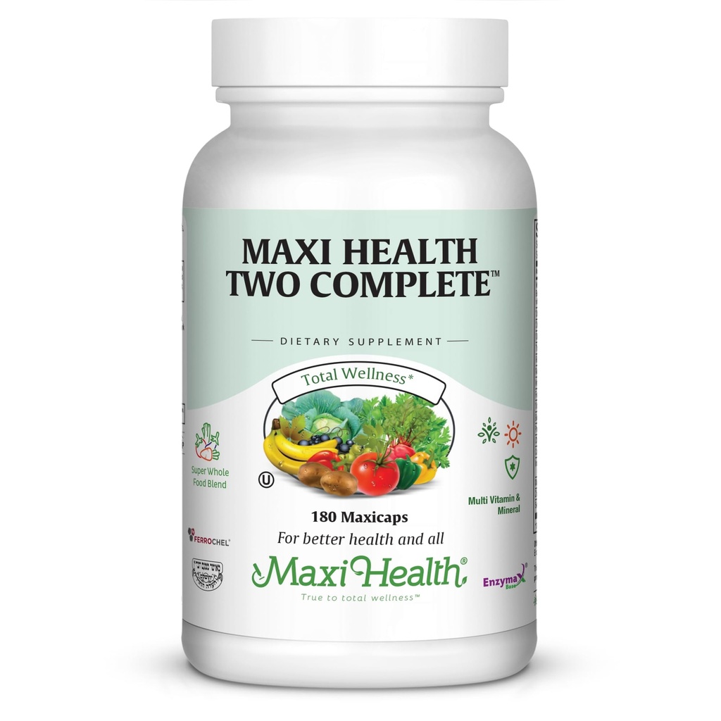 Maxi Health Two Complete - Multivitamin and Minerals - Pełna moc - 180 Kapsułek - Kosher