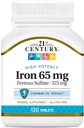 21. Century Żelazo 65 mg z siarczanem żelaza 325 mg - 100 tabletek, Opakowanie po 3