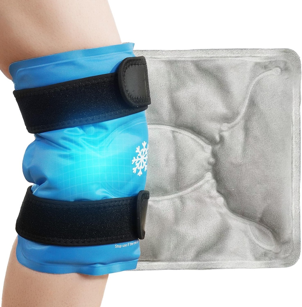 Ice Pack for Knee Pain Relief, wielokrotnego użytku żel Ice Wrap dla urazów nóg, Opuchlizna, Chirurgia zamiany kolana, Zimna terapia kompresji dla zapalenia stawów, Meniscus Tear, Urazy sportowe