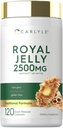 Carlyle Royal Jelly Kapsułka 124; 2500mg 124; 120 Hrabia 124; Non- GMO i Gluten Free Formula 124; Tradycyjny suplement