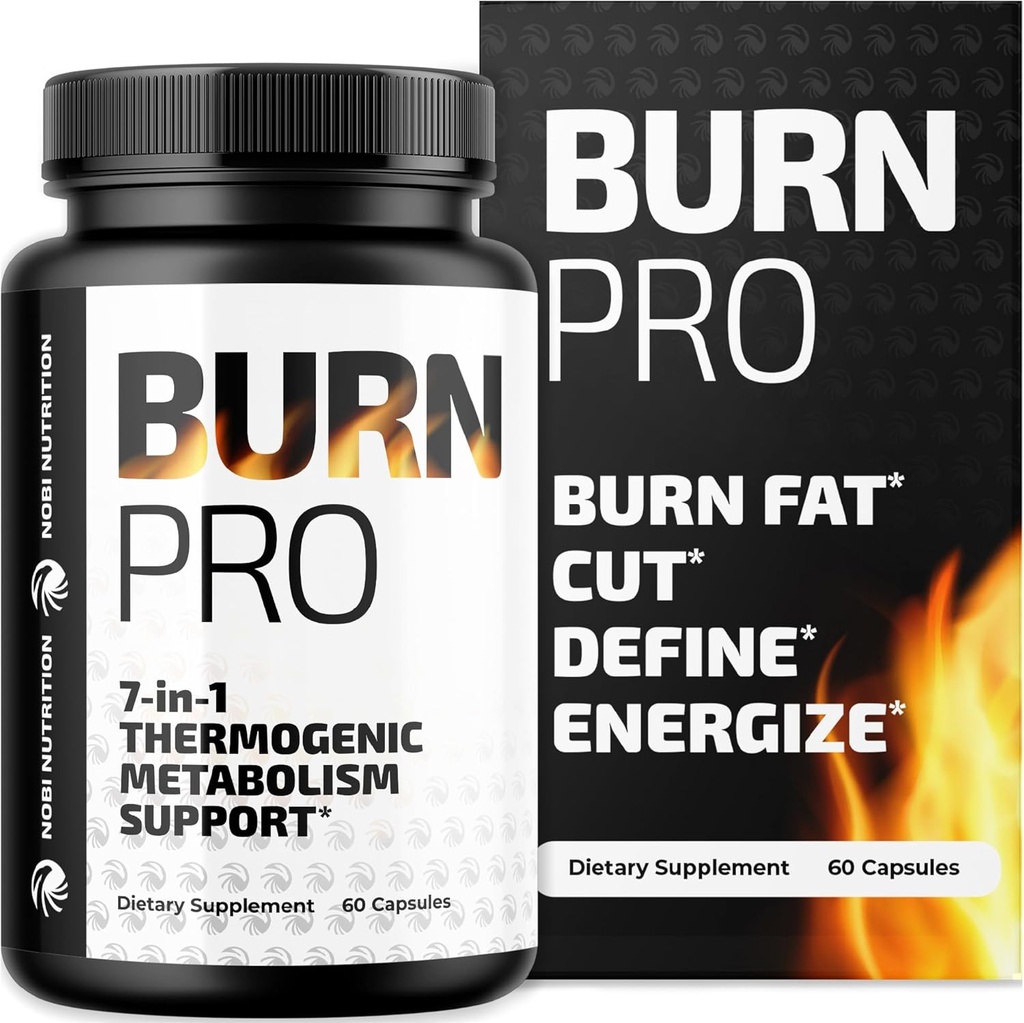 Burn Pro 7- in-1 Termogeniczny booster metabolizmu 124; Suplement do zarządzania wagą z Apetite & Energy Support Relief 124; Bloating Relief, Targeted Belly Toning & Keto Inducing Nex124; Slim, Trim & Tone Next