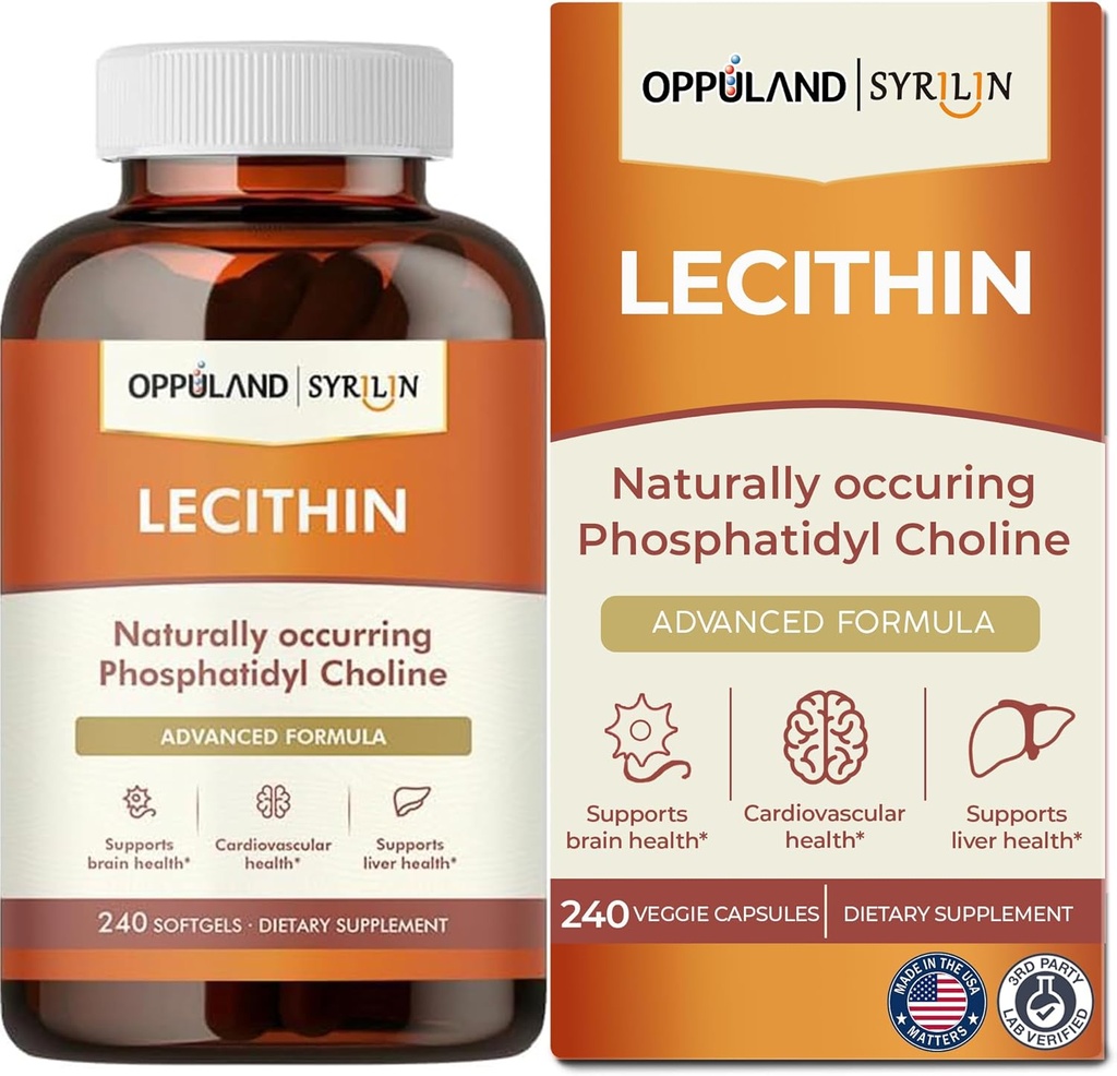 Lecithin- 240 Softgs- Wsparcie zdrowia mózgu