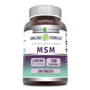 Amazing Supples MSM (Methylsulfonylmetan) Supplement DEVE 124; 1000 Mg Per Serving EVE 124; 200 Tablets EVE 124; Non-GMO EVE 124; Gluten Free EVE 124; Made in USA