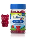 Probiotyki TruBiotics dla dzieci z prebiotyką i witaminą C, Gummie wolne od cukru dla wsparcia zdrowia digestive & immunologicznego, Suplement do probiotyki dla dzieci do żucia, Naturalny aromat truskawkowy, 40 Gummies