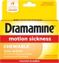 Dramamina Chewable, Relief choroby ruchowej, Flavor pomarańczowy, 8 Count
