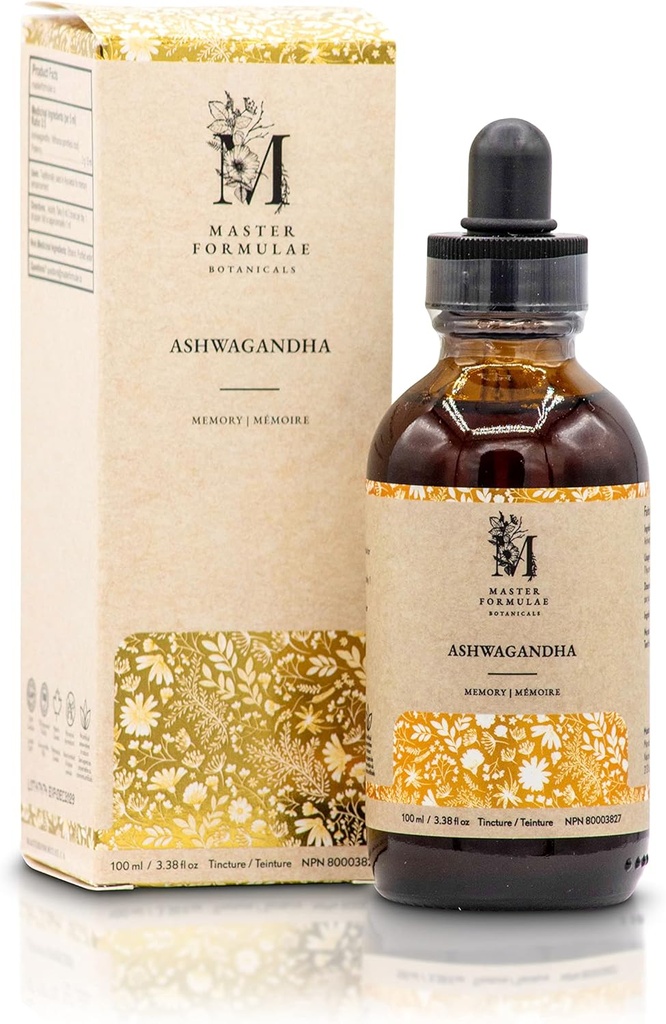 Master Formulae Ashwagandha Root Herbal Tincture 100ml Performance 124; Extra Extension Siła 124; 100% Natural Permanence 124; Wysoka Biodostępność