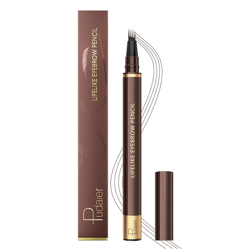Mikroblading Eyebrow Pen, Magic Eyebrow Pencil dla kobiet z 4 Widelec, wodoodporny Brow Makeup Pen, Naturalny wygląd, Hair Like Strokes, Długie noszenie