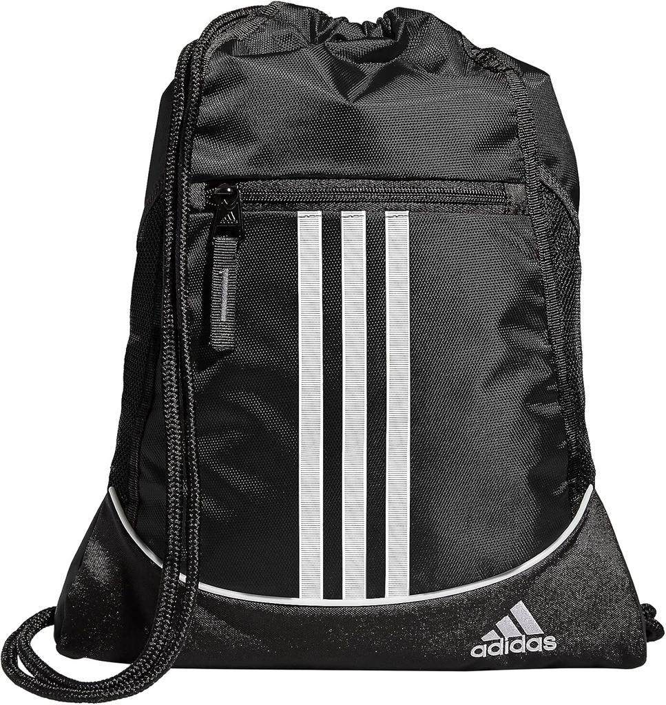Adidas Alliance Sackpack - Drawstring Backpack Mały worek dla mężczyzn i kobiet, czarny, jeden rozmiar