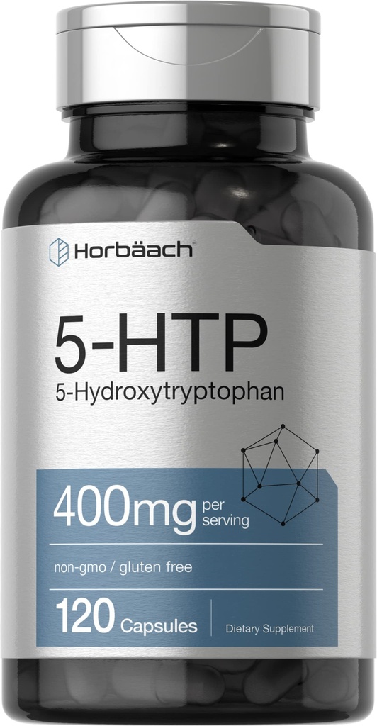 Horbäach 5HTP 400mg kapsułki 124; 120 Hrabia 124; Dodatkowy suplement siły 124; Non-GMO, Gluten Free 124; 5 Hydroksytryptofan