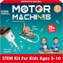 Butterfly EduFields 20in1 STEM Projects Kit for Kids Age 5- 7 6- 8 8- 10 XD 124; STEM Toys for Kids 5 6 7 8 9 10 Year Annual 124; Motor Machines - Robotics & Inżynieria Zabawki 124; Prezent dla 6 7 8 9 10 Lat