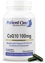 Pacjent Jeden Koenzym Q10 (CoQ10) 100 mg 124; Suplement przeciwutleniający do wsparcia serca i zdrowia naczyń * 124; z organiczną oliwą z oliwek 124; 120 Kapsułki