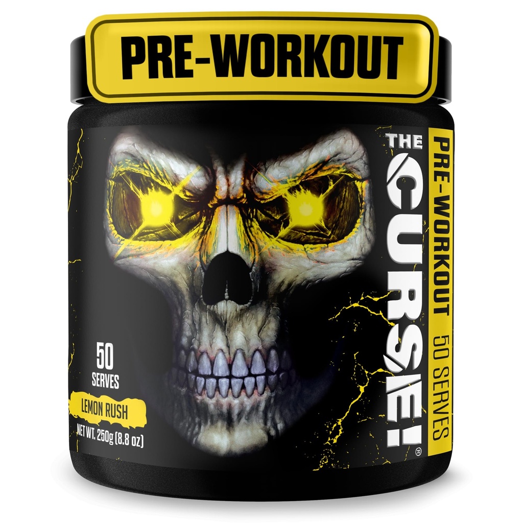 JNX SPORTS The Curse! Lemon Rush Pre Workout Powder with Creatine – Extreme Energy Preworkout for Men & Women – 50 Servings – L Citrulline, Beta Alanine & Caffeine for Pump, Strength & Focus