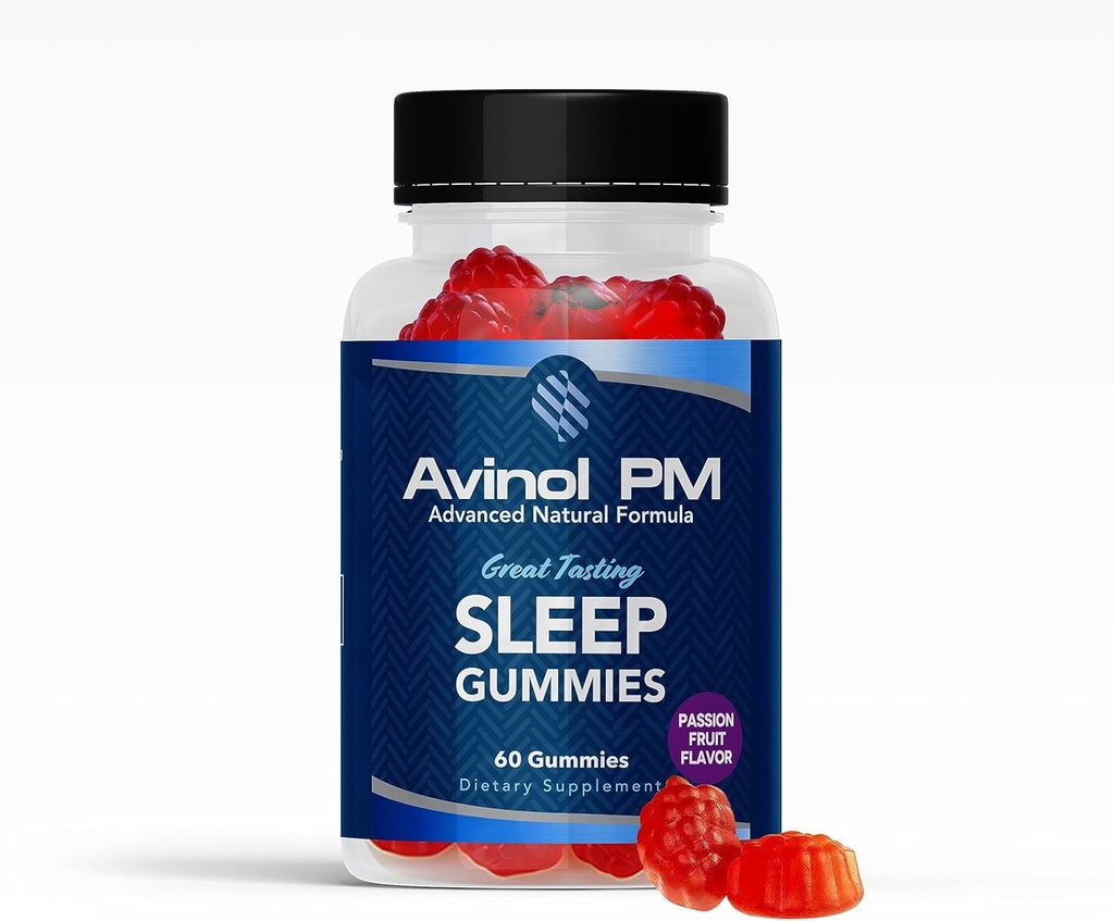 Sleep Gummies - Advanced Natural Formula z L Theanine, Passionflower, Rumianek i balsam cytrynowy - Made in The USA, Passion Fruit Flavor, 60ct