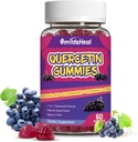 Gumiaki Quercetin 1200MG, Gumiaki Quercetin z bromelainem, Witamina cynku C, Gumiaki suplement Quercetin dla dorosłych i dzieci, 60 Gumiaki wegańskie