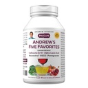 ANDREW LESSMAN Andrew 's Five Favorites 30 Kapsułki - Zapewnia 200mg Każdy z koenzymu Q- 10, Resveratrol, EGCG, Pomegranat i kwas lipoinowy alfa, Potężne wsparcie przeciwutleniające, Brak dodatków