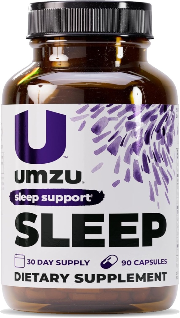 UMZU Magnezu Sleep Supplements with GABA and L- Theanine, Complete Body Relaxation and Mood Support, Non-Melatonin Formula - 180 kapsułki