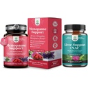 Zestaw całkowitego suplementu menopauzy z Dong Quai Vitex Chaste Berry & Black Cohosh dla naturalnego wsparcia hormonu i wsparcia wątroby NAC Suplement z cieście mleka do detox i naprawy wątroby