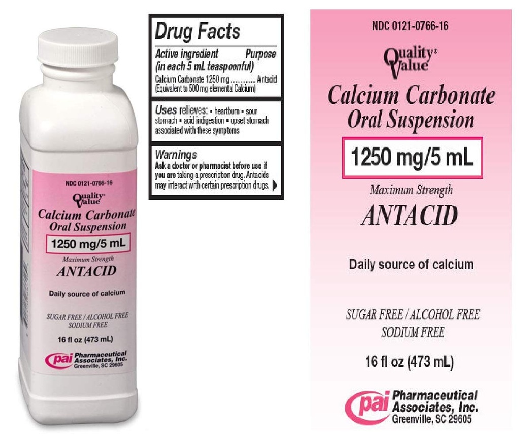 Karbonian wapnia Zawiesina doustna 1250mg / 5 ml - 16 Oz.