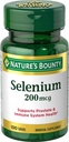 Nature 's Bounty Selenium, Wspiera zdrowie prostaty i układu immunologicznego, 200 µg, 100 tabletek