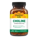 Country Life Choline 266mg, Certified gluten Free, Certified Vegan, Certified Halal - 100 Tabletki