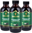 Immunia Elderberry Syrop pomaga wzmocnić system immunologiczny. Skoncentruj się z Elderflower, Thyme i Peppermint. Nie dodano cukru. Pyszny smak. 24 dni / butelka. (3- Pack)